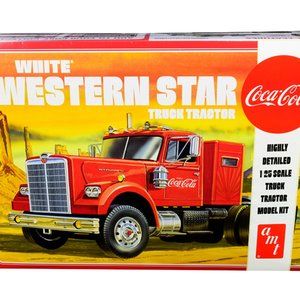 Skill 3 Model Kit White Western Star Semi Truck Tractor "Coca-Cola"